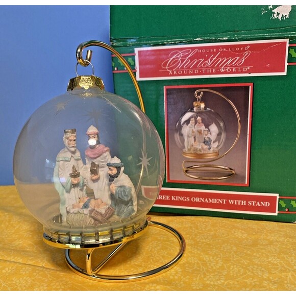 House of Lloyd-Christmas Around the World-3 Kings Ornament with Stand-Glass 1994 - Picture 1 of 5